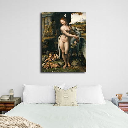 Reproduction Leda and the swan Reproduction Canvas Wall Art Print