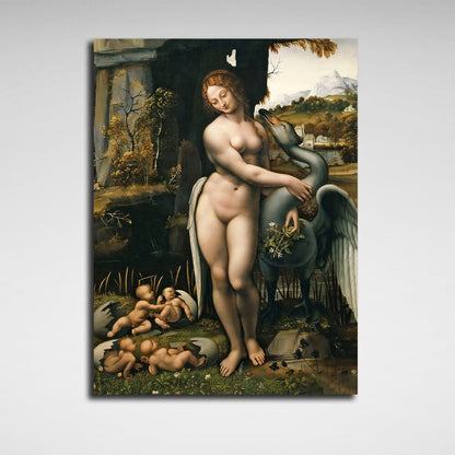 Reproduction Leda and the swan Reproduction Canvas Wall Art Print