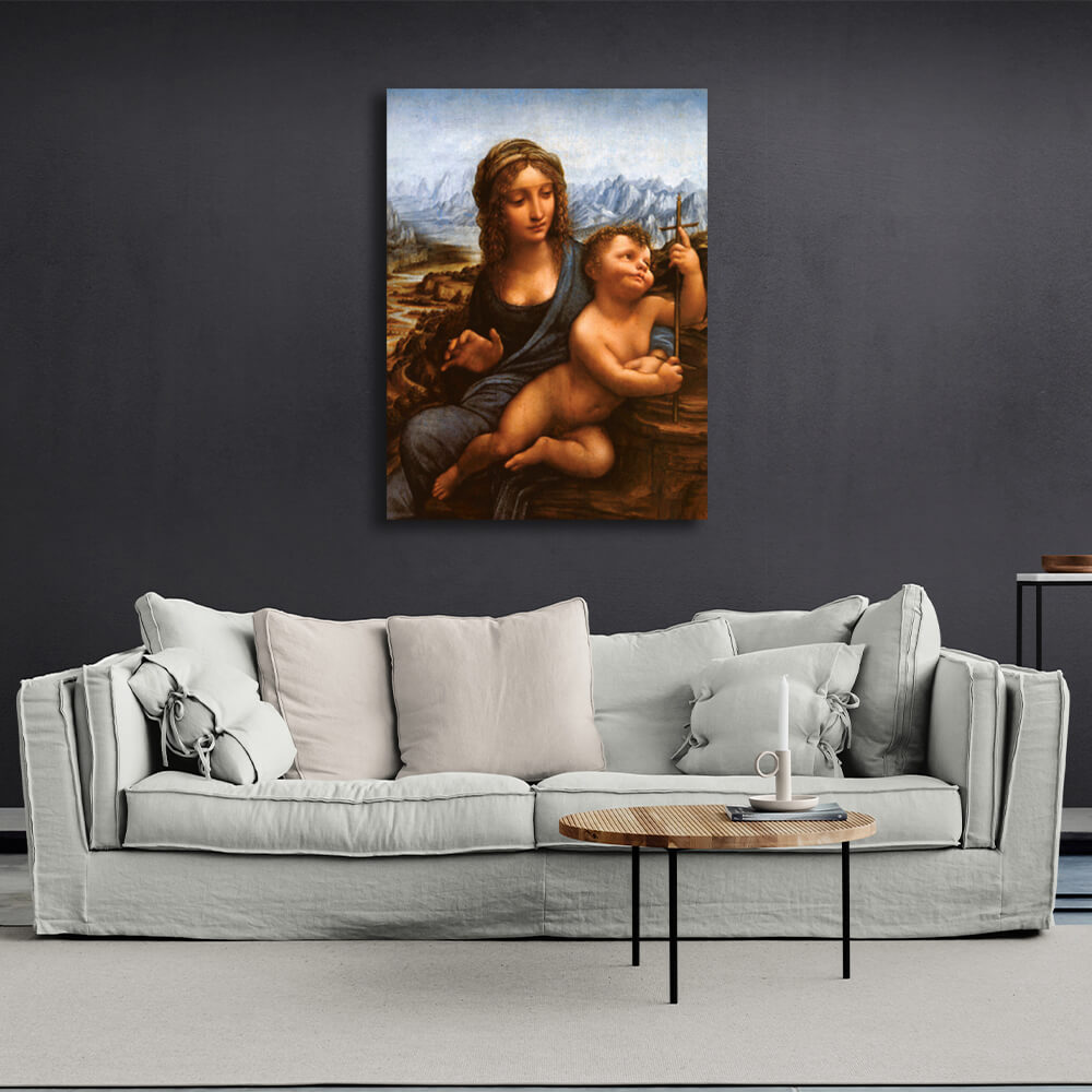 Reproduction Madonna with a spindle Reproduction Canvas Wall Art Print