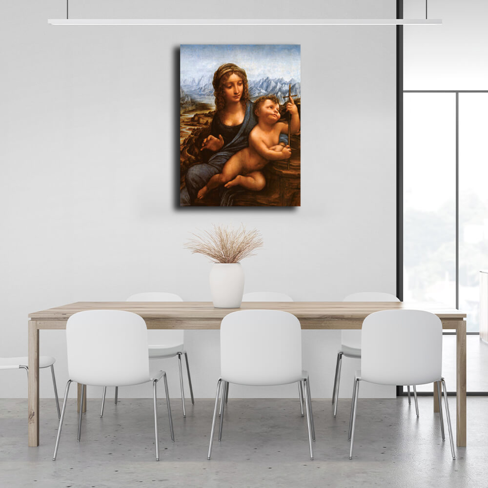 Reproduction Madonna with a spindle Reproduction Canvas Wall Art Print