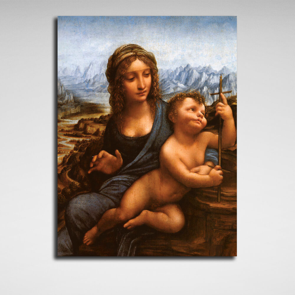 Reproduction Madonna with a spindle Reproduction Canvas Wall Art Print