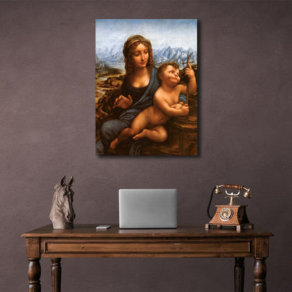 Reproduction Madonna with a spindle Reproduction Canvas Wall Art Print