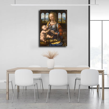 Reproduction Madonna with a carnation Reproduction Canvas Wall Art Print