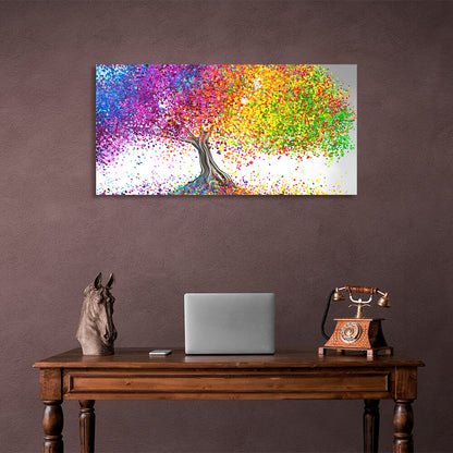 For the home Colored tree Canvas Wall Art Print