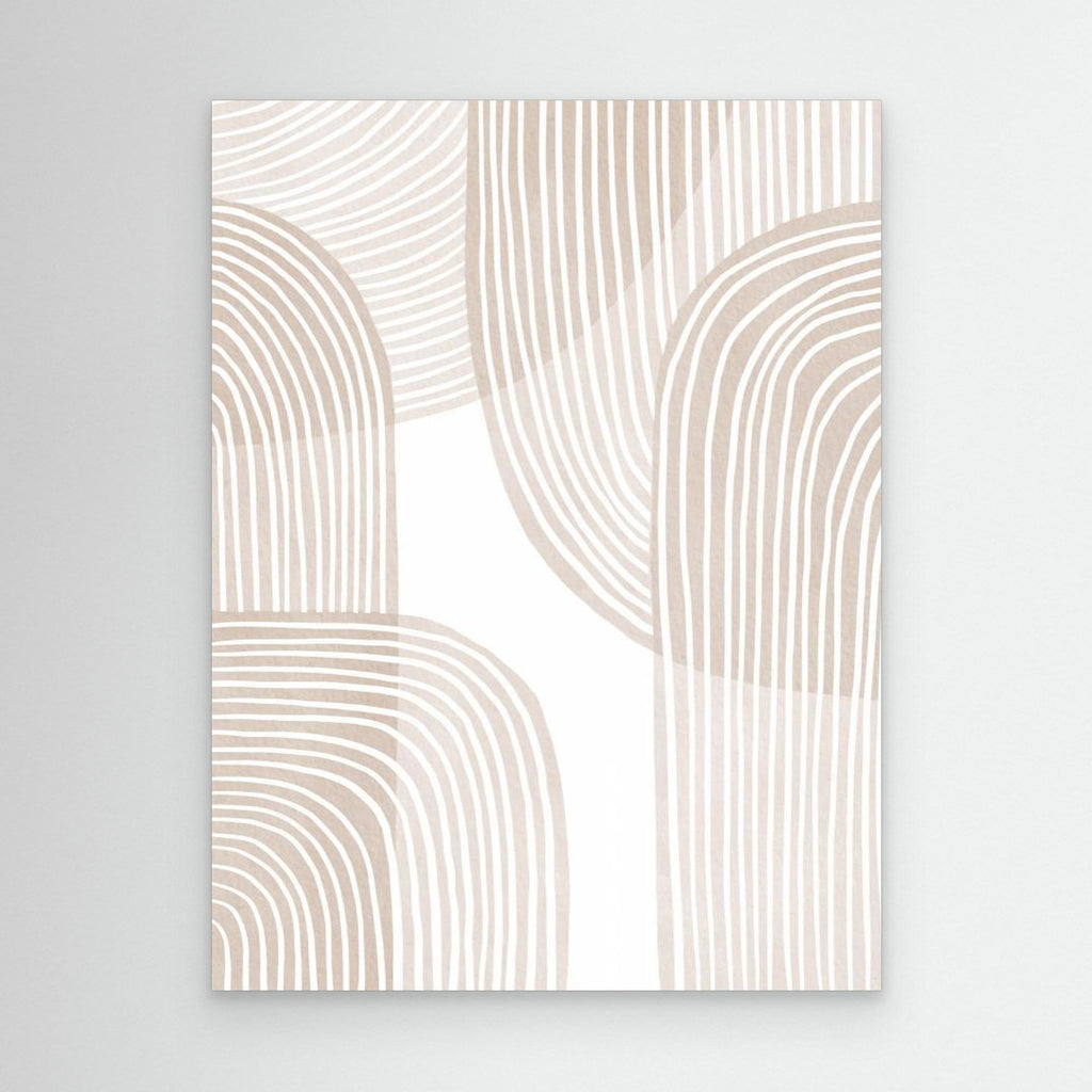 Abstract Beige Line Art