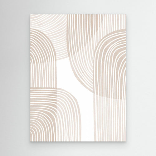 Abstract Beige Line Art