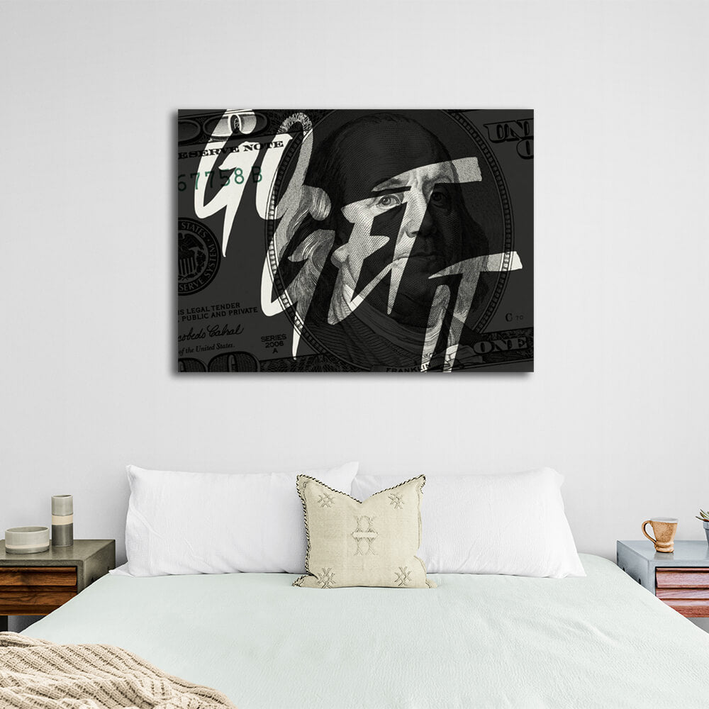 Motivational sign Go Get It Motivational Canvas Wall Art Print