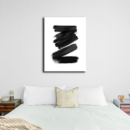 Abstraction Stacked Faded Strokes Canvas Wall Art Print