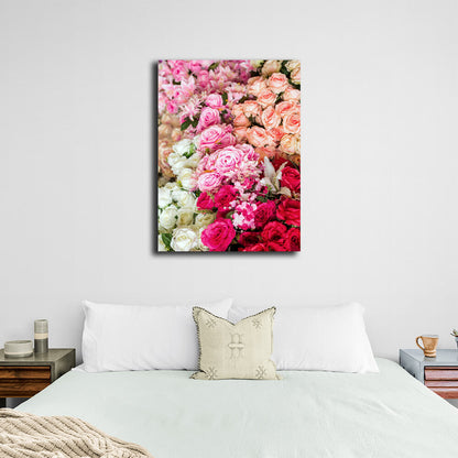 Interior Bouquet of Roses Canvas Wall Art Print