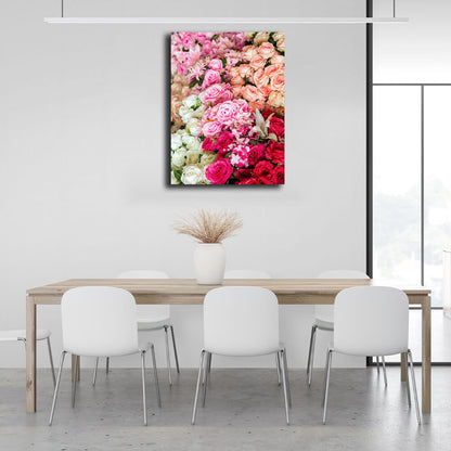 Interior Bouquet of Roses Canvas Wall Art Print