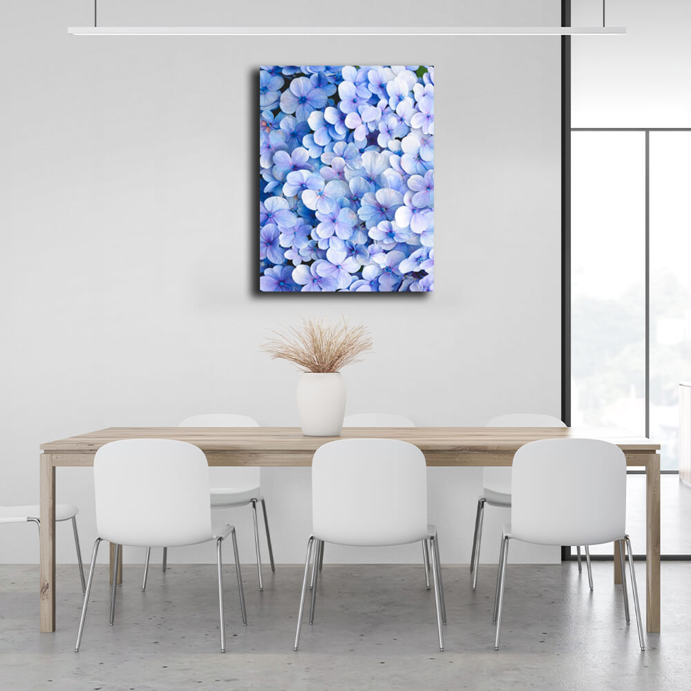 Interior Blue flowers Canvas Wall Art Print