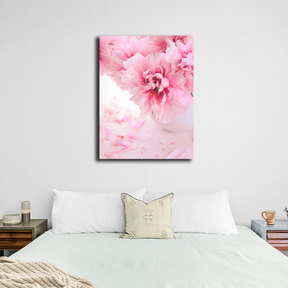 Interior Pink flowers Canvas Wall Art Print