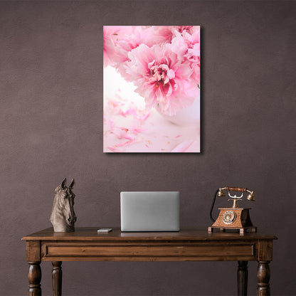 Interior Pink flowers Canvas Wall Art Print