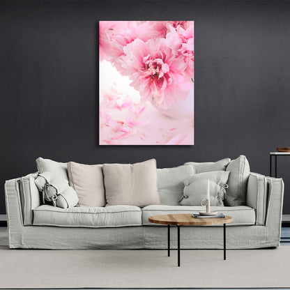 Interior Pink flowers Canvas Wall Art Print