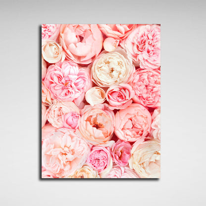 Interior Peonies Canvas Wall Art Print