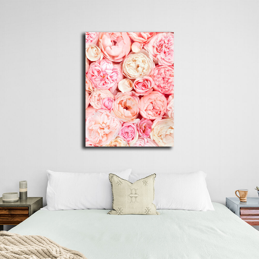 Interior Peonies Canvas Wall Art Print