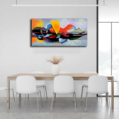 Abstraction Reflection Canvas Wall Art Print