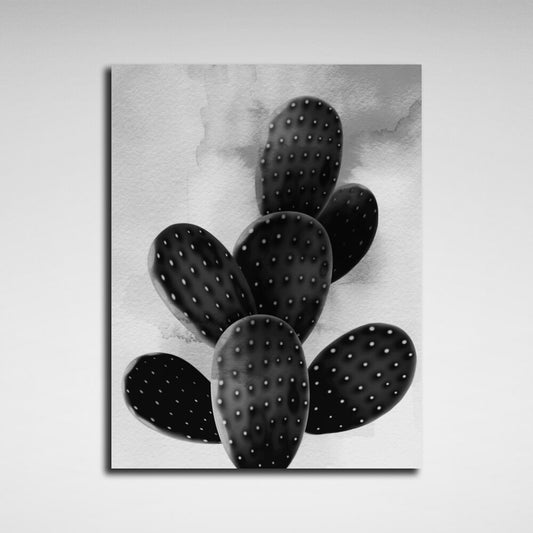 Interior Shaded cactus Canvas Wall Art Print