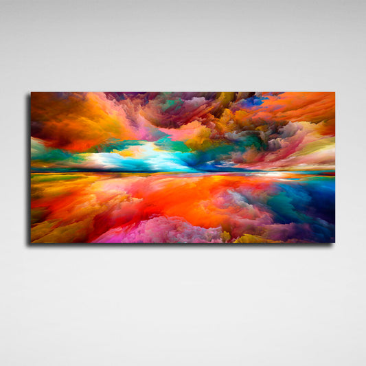 Abstraction Rainbow Enlightenment Canvas Wall Art Print