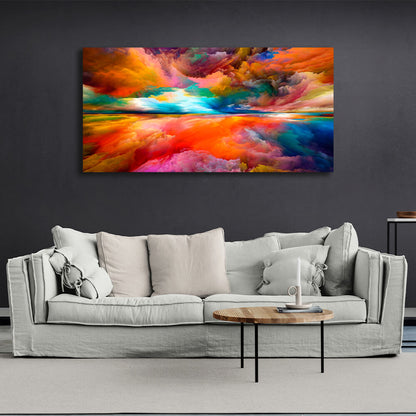 Abstraction Rainbow Enlightenment Canvas Wall Art Print