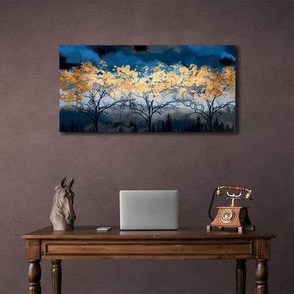 Interior Night forest Canvas Wall Art Print