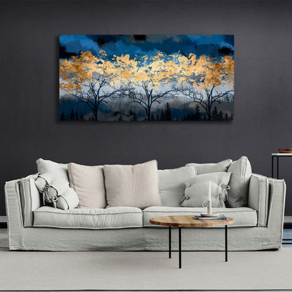 Interior Night forest Canvas Wall Art Print