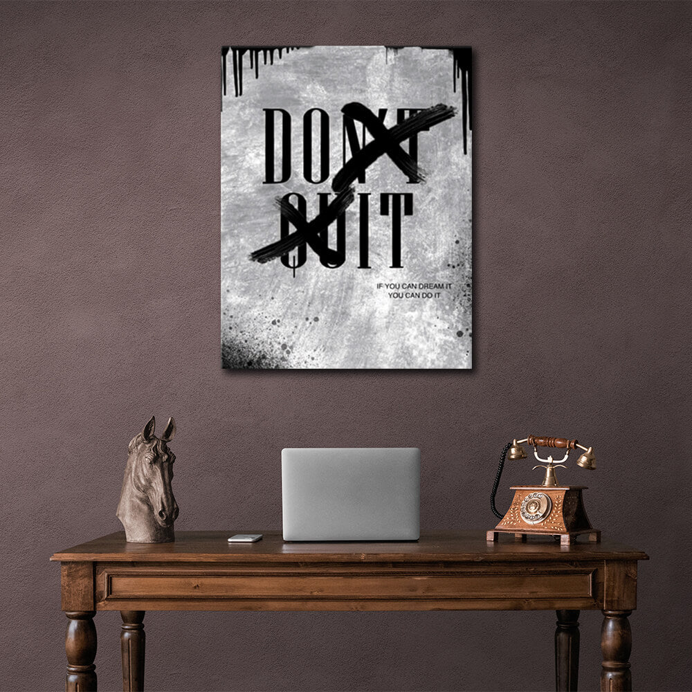 For motivation Do it Motivational Canvas Wall Art Print