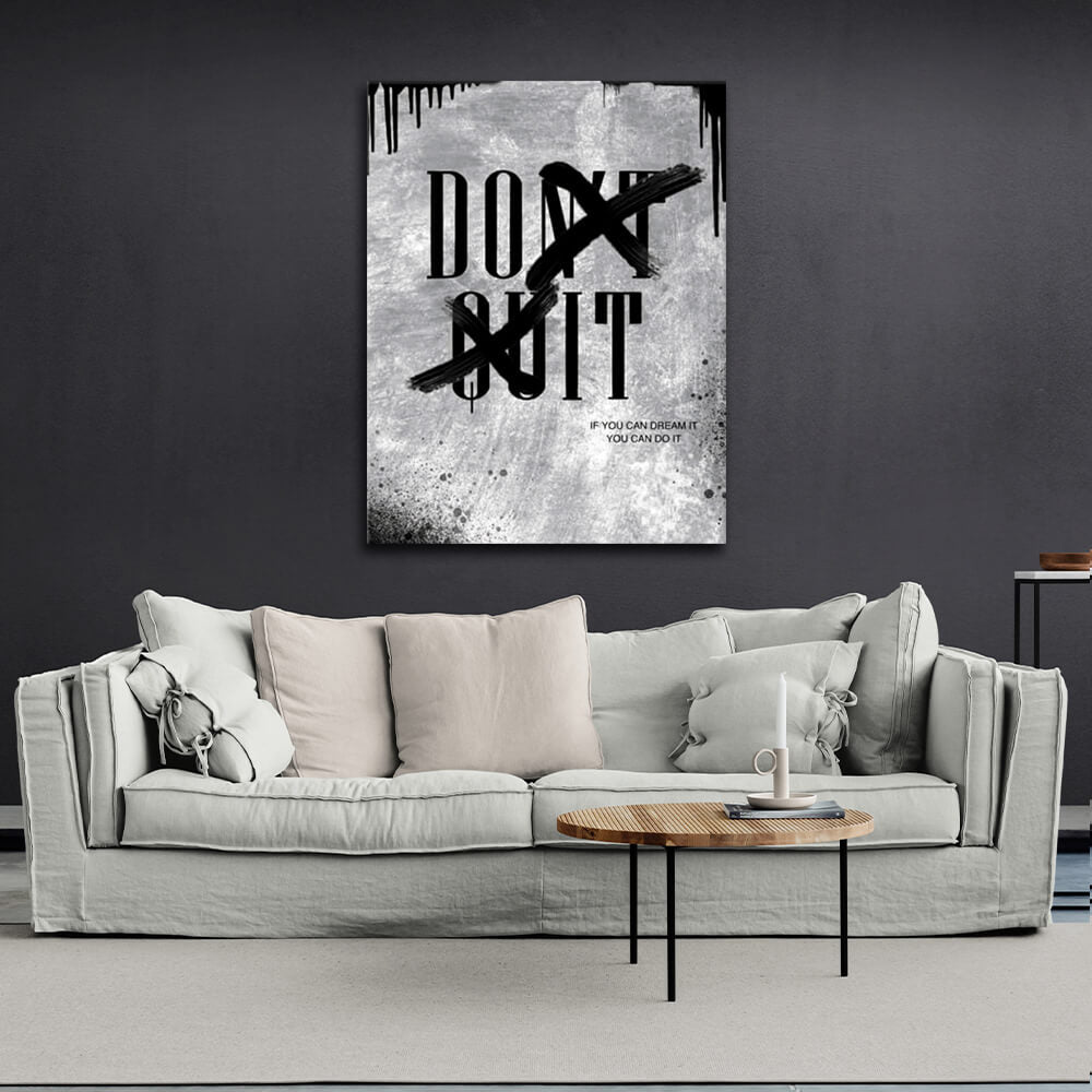 For motivation Do it Motivational Canvas Wall Art Print