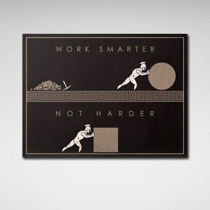 For motivation Work smarter, not harder Motivational Canvas Wall Art Print