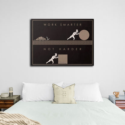 For motivation Work smarter, not harder Motivational Canvas Wall Art Print