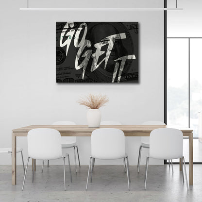 Motivational sign Go Get It Motivational Canvas Wall Art Print