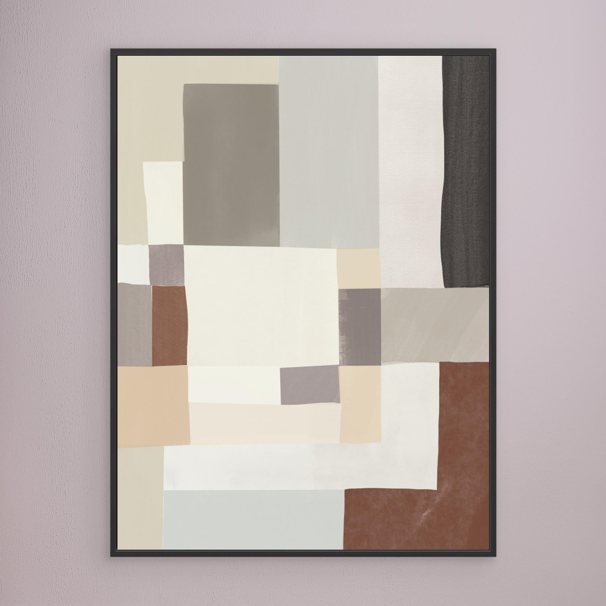 Neutral color geometrical abstract 02