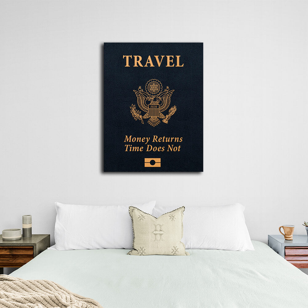 For motivation Passport Motivational Canvas Wall Art Print