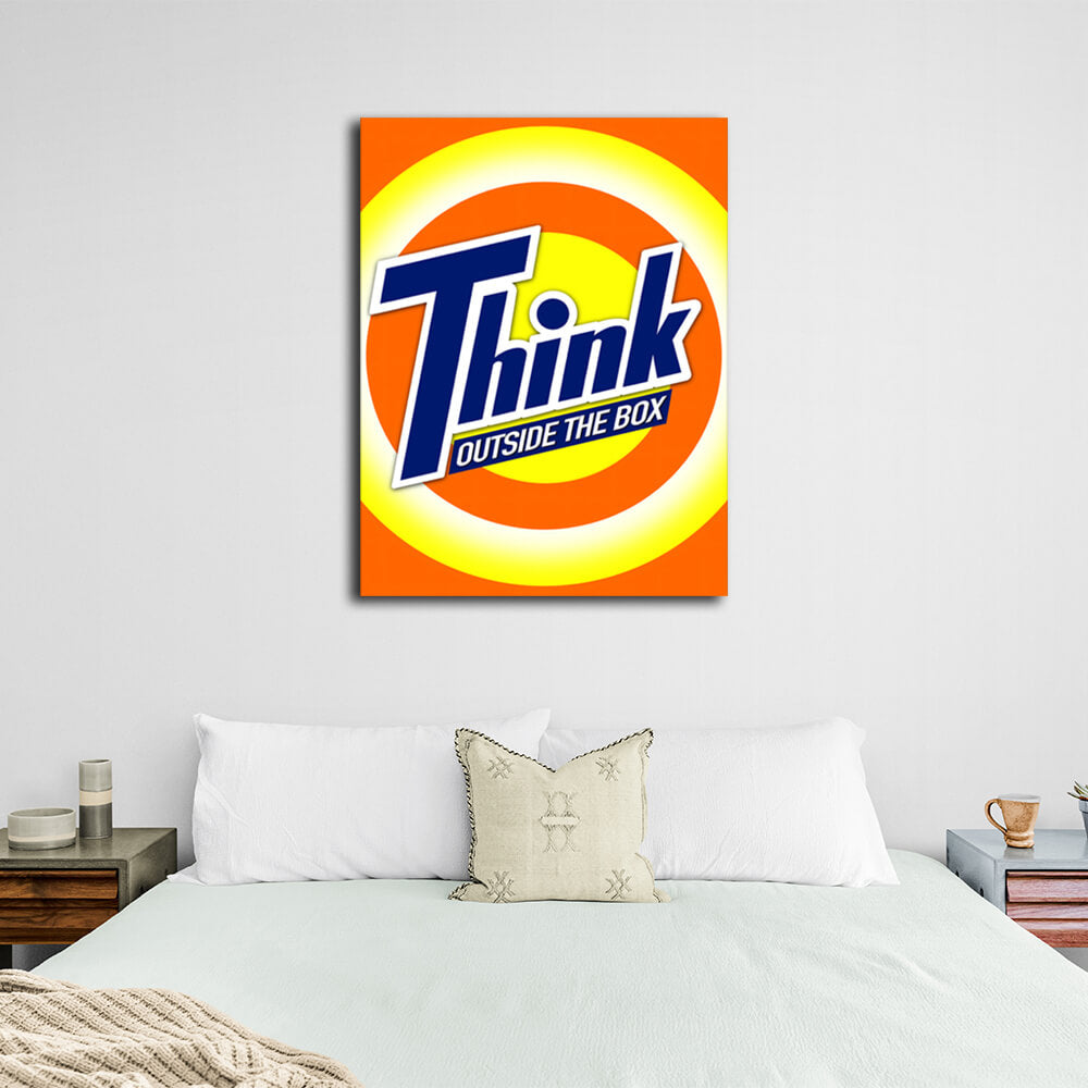 For motivation Think outside the box Motivational Canvas Wall Art Print