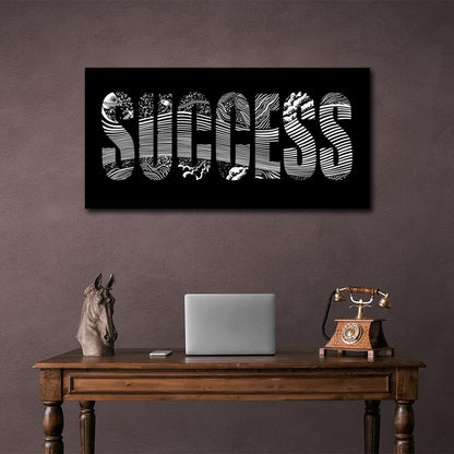 For Motivation Success Motivational Canvas Wall Art Print