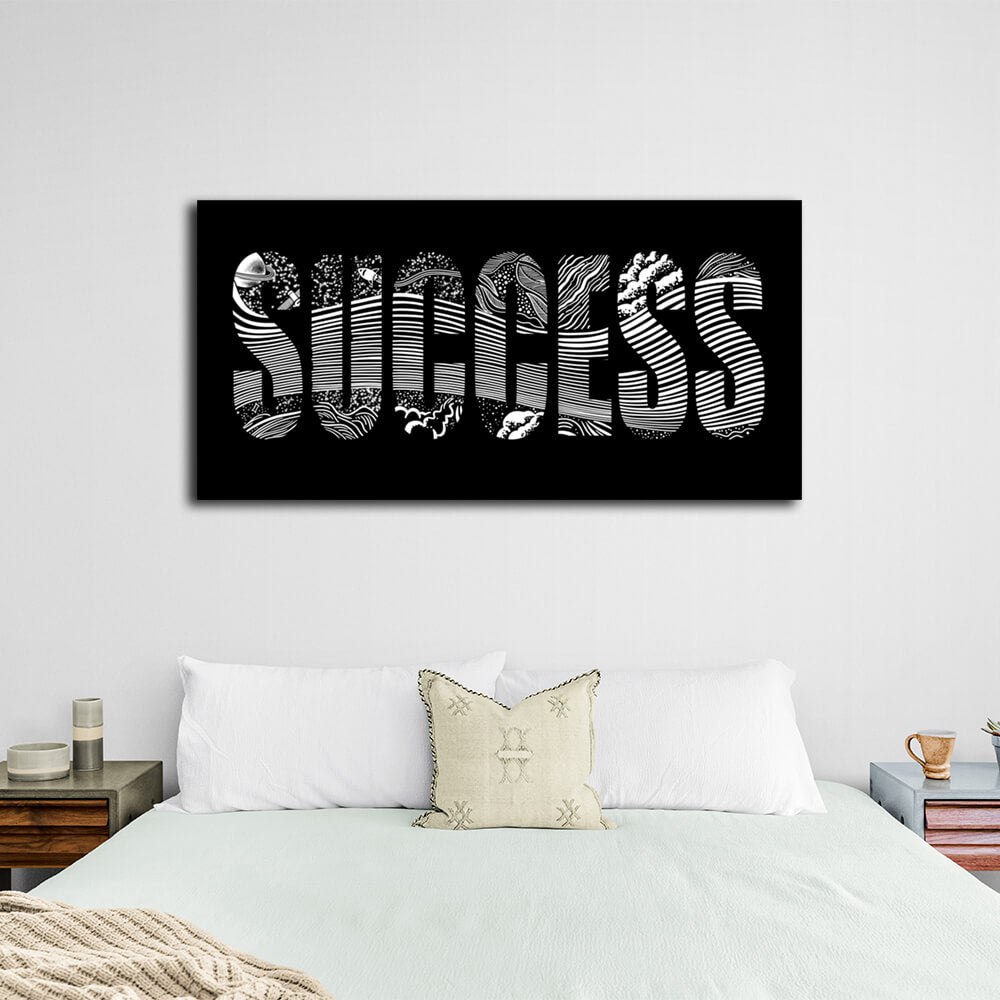 For Motivation Success Motivational Canvas Wall Art Print