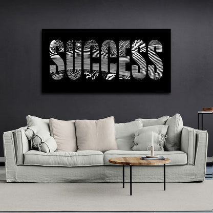 For Motivation Success Motivational Canvas Wall Art Print