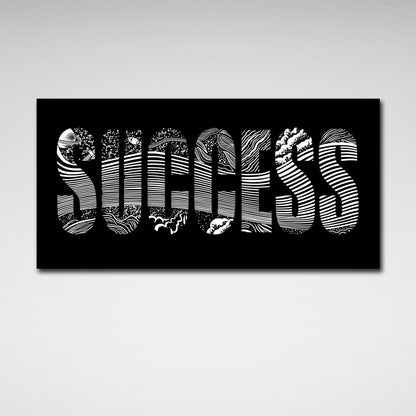 For Motivation Success Motivational Canvas Wall Art Print