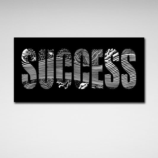 For Motivation Success Motivational Canvas Wall Art Print