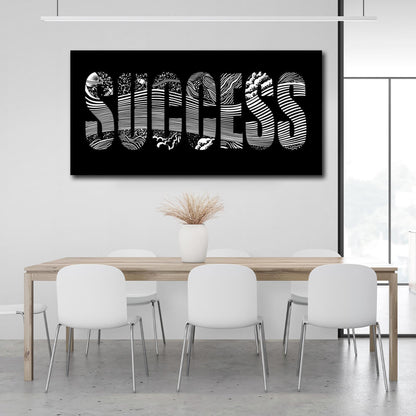 For Motivation Success Motivational Canvas Wall Art Print