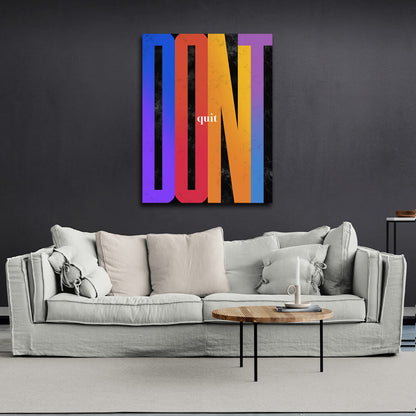 To motivate Don't quit Motivational Canvas Wall Art Print