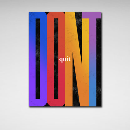 To motivate Don't quit Motivational Canvas Wall Art Print