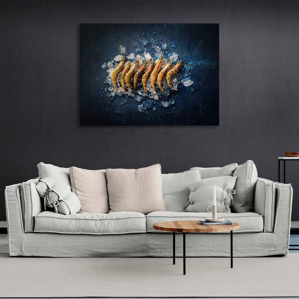 For the kitchen Shrimp and ice Canvas Wall Art Print For Kitchen