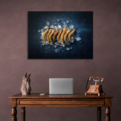 For the kitchen Shrimp and ice Canvas Wall Art Print For Kitchen