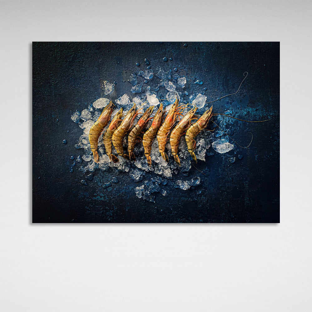 For the kitchen Shrimp and ice Canvas Wall Art Print For Kitchen