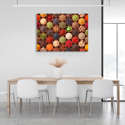 For the kitchen Spice plates Canvas Wall Art Print For Kitchen