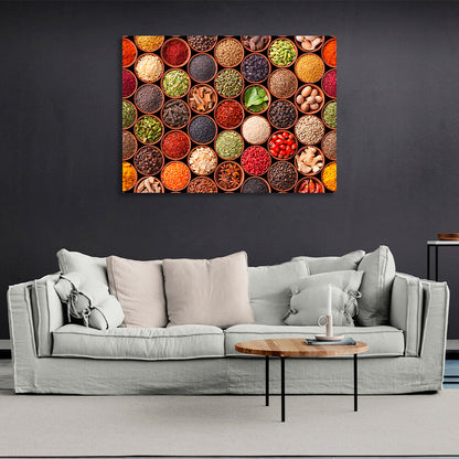 For the kitchen Spice plates Canvas Wall Art Print For Kitchen