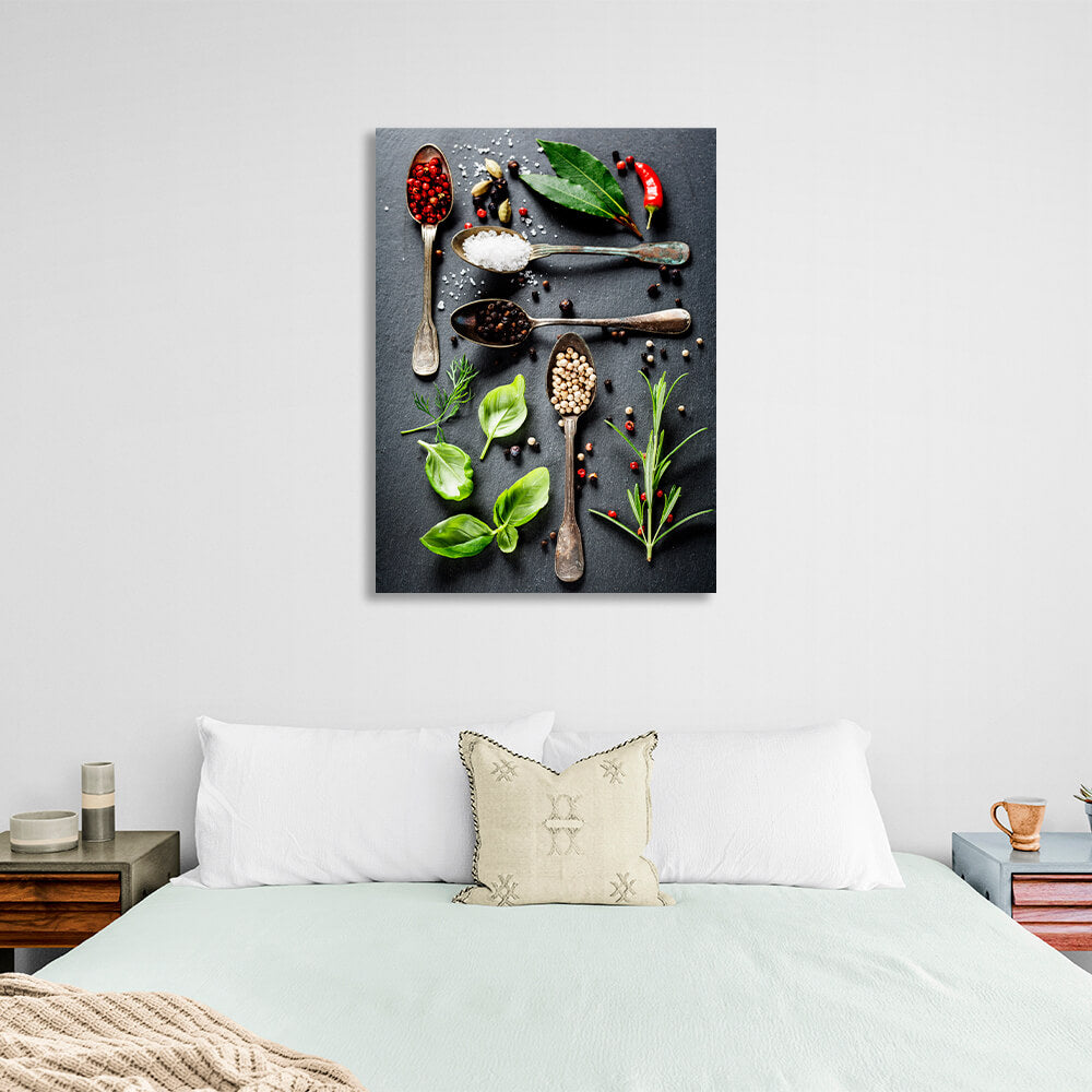 For the kitchen Herbs and spices Canvas Wall Art Print For Kitchen