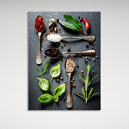 For the kitchen Herbs and spices Canvas Wall Art Print For Kitchen