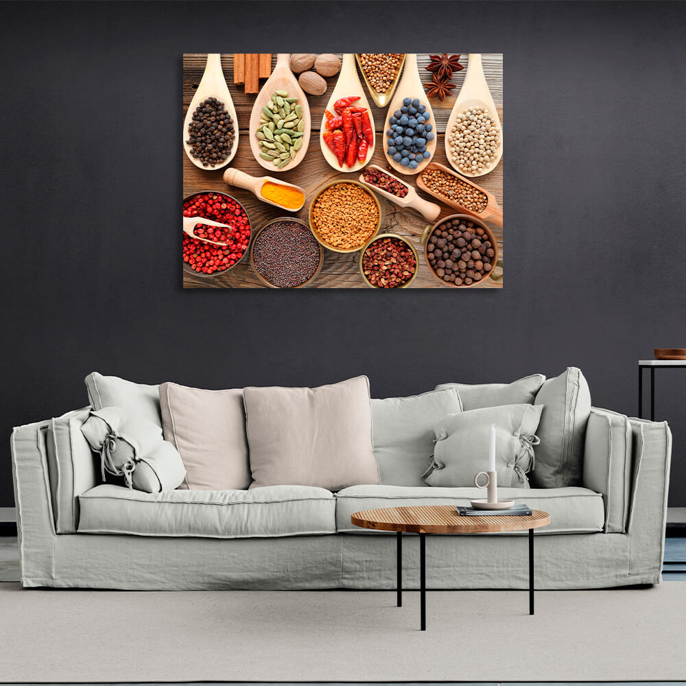 For the kitchen Spices and condiments Canvas Wall Art Print For Kitchen